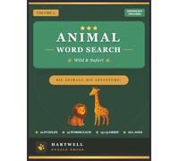 Animal Word Search Puzzle Book - Volume 3: Wild Animals and Safari - 10 Fun Puzzles for Kids and Adults with Answer Key (Animal Word Search Puzzle Books for All Ages)