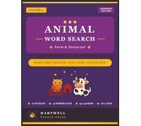 Animal Word Search Puzzle Book - Volume 4: Farm and Nocturnal Animals - 10 Fun Puzzles for Kids and Adults with Answer Key (Animal Word Search Puzzle Books for All Ages)