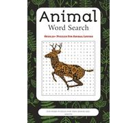 Animal Word Search Puzzle Book: Word Search Book with Easy to Read Print about Animal, Wildlife, Zoo and More | 6x9 inches, 110 pages | 50+ Puzzles ... Gifts for Vacation, Holidays and Free Times