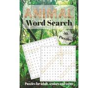 Animal Word Search Puzzle Book: Word Search Puzzle Book: Word Searches with Easy to Read Print about Animals, Wildlife, Mammals and More | 6x9 inches, ... Gift for Vacations, Holidays and Free Time