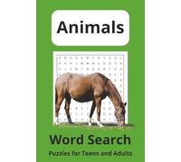 Animal Word Search Puzzle Book: Word Searches with Easy to Read Print about Animals, Animal Racing, Animal Riding and More, 6x9 inches, 110 pages, 50+ ... Gift for Vacations, Holidays and Free times