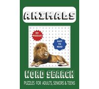 Animal Word Search Puzzle Book: Word Searches with Easy to Read Print About Animals, Jungle Animals, Wildlife and More | 6x9 inches, 110 pages | 50+ ... Gifts for Vacations, Holidays and Free Times