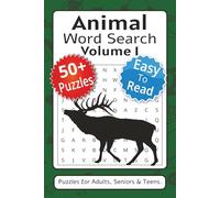 Animal Word Search Puzzle Book: Word Searches with Easy to Read Print about Animals, Nature, Mammals and More | 6x9 inches, 110 pages | 50+ Puzzles... Gift for Vacations, Holidays and Free Times
