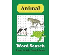 Animal Word Search Puzzle Book: Word Searches with Easy to Read Print about Farm Animals, Ocean Animals, and Jungle Animals | 6x9 inches, 110 pages | ... Gift for Holidays, Vacations, and Freetime