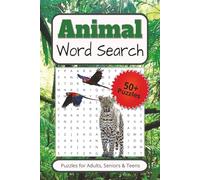 Animal word search puzzle book: Word Searches with Easy to Read Print about Jungle animals, Birds, Reptiles and More | 6x9 inches, 110 pages| 50+ Puzzles... Gift for Vacations, Holidays and Free Times