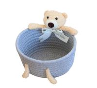 Animal Woven Storage Bin - Funny Cute Basket Organizer, Decorative Container | Storage Basket For Book Snack Tool Organization Home Bedroom Living Room Bathroom Laundry Nursery, Handmade Wicker Style