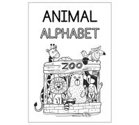 Animal Zoo Alphabet Coloring Book
