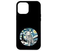 Animal Zoológico Lobo Gris - Van Gogh Starry Night Style Carcasa para iPhone 12 Pro Max