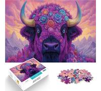 Animales Abstractos Bisonte Rompecabezas para Adultos 2000 Piezas Juegos Divertidos para la Familia Adecuado para decoración de Escritorio. 70x100cm