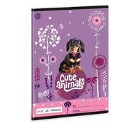 Animales Adorables: Cuaderno de líneas Dachshund - Desde 4° grado, A5