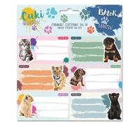 Animales adorables: Etiquetas para cuadernos - 3 x 6 unidades