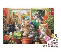 Animales adorables, Juegos educativos, Rompecabezas desafiantes, Ideas de Regalo para Mujeres y Hombres, 1000 Piezas (75 x 50 cm)