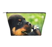 Animales Animales Lindo Perro Cachorro Rottweiler, Bolsa de artículos de tocador Bolsa de Maquillaje Bolsa de cosméticos Bolsa de artículos de tocador de Viaje portátil