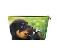 Animales Animales Lindo Perro Cachorro Rottweiler, Bolsa de Maquillaje Bolsa de cosméticos Bolsa de artículos de tocador de Viaje portátil Bolsa de artículos de tocador