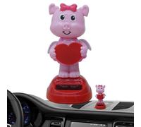 Animales bailarines alimentados por energía solar, bonito para salpicadero, decorativos de animales para coche, animal solar para regalo del día de San Valentín, de mesa de