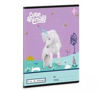 Animales Bonitos: Cuaderno cuadriculado con diseño de unicornio, tamaño A5