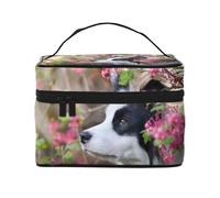 Animales Border Collie Lindo Perro Pet, Bolsa de Maquillaje Bolsa de cosméticos Bolsa de Aseo de Viaje portátil Estuche para lápices