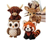 Animales con cuentas con cordones - Decoración de figuritas de bricolaje 3D - Con Instrucciones Paquete De Cuentas,Para Amantes Niñas Niños Niños Adultos De Cumpleaños Mesa Arte Display
