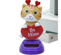 Animales - Cute Dashboard Bobble, Mini escultura solar | Decoración artesanal de personaje animal en movimiento, estatuilla de regalo solar con movimiento de movimiento para exhibición de automóviles