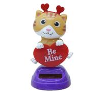Animales Dancing Solares - Figuras lindas para salpicadero | de oficina de San Valentín, 11 cm, cabeza agitada, juguete oscilante solar, ocio creativo Pascua. Accesorio de auto y decoración