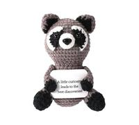 Animales De Crochet Energía - Motivación De Crochet Peluce De Mapache | 1 -La Motivación De Crochet Peluche - 15 Cm De Motivación De Mapache Consolation Dispenser Decoración Para La Habitació