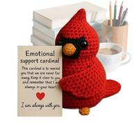 Animales de Crochet Positivos - Pequeños Pájaros Inspiracionales De Ganchillo Decoración - Decoración Hogar Para San Valentín Cumpleaños Fiestas Mujeres Compañeras De Trabajo,Regalo San Valentín Cumpl
