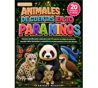 ANIMALES DE CUENTAS EN 3D PARA NIÑOS: Patrones sencillos paso a paso para crear 20 especies en peligro de extinción, descubrir datos fascinantes y ... en un joven protector de la vida silvestre