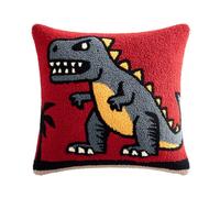 Animales de dibujos animados Kit de cojines de gancho de cierre de bricolaje,lindo dinosaurio pequeño,funda de cojín,juego de ganchos hechos a mano,decoración del hogar,43x43cm