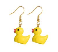 -Animales de dibujos animados lindo pato pendientes para mujeres joyas regalos felicidad pendientes, talla única, Resina, Sin piedra preciosa