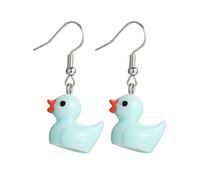 -Animales de dibujos animados lindo pato pendientes para mujeres joyas regalos felicidad pendientes, talla única, Resina, Sin piedra preciosa