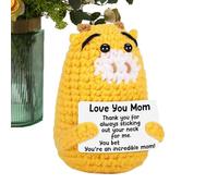 Animales De Ganchillo con Mensajes Positivos,Afirmaciones De Jirafa para Compañeros De Trabajo - Adorno Motivacional Animales Positivos para Niños Adolescentes Adultos Regalo Cumpleaños Navidad