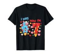 Animales de Granja de cumpleaños de 7 años 6 Now I'm 7 Funny for Kids Camiseta