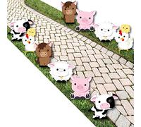 Animales de granja - Decoración de césped animal - Decoración para fiestas de cumpleaños o fiestas de cumpleaños - 10 piezas