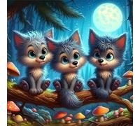 Animales de la Luna de la Jungla Puzzle 80 Piezas Rompecabezas para Adultos 80 Piezas Juego de desafiante Rompecabezas Familiar Regalo Adulto
