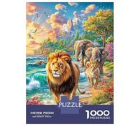Animales de la Sabana Africana Puzzle 1000 Piezas para La Familia-Rompecabezas Difícil, Apto para Adultos Y Adolescentes A Partir De 14 Años 70x50cm/1000pcs