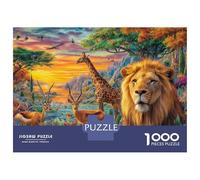 Animales de la Sabana Africana Puzzle 1000 Piezas para La Familia-Rompecabezas Difícil, Apto para Adultos Y Adolescentes A Partir De 14 Años 38x26cm/1000pcs