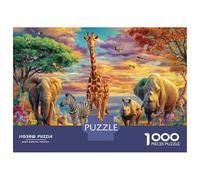 Animales de la Sabana Africana Puzzle 1000 Piezas para La Familia-Rompecabezas Difícil, Apto para Adultos Y Adolescentes A Partir De 14 Años 70x50cm/1000pcs
