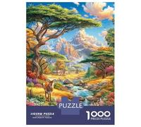Animales de la Sabana Africana Puzzle 1000 Piezas para La Familia-Rompecabezas Difícil, Apto para Adultos Y Adolescentes A Partir De 14 Años 38x26cm/1000pcs