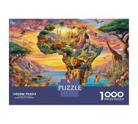 Animales de la Sabana Africana Puzzle 1000 Piezas para La Familia-Rompecabezas Difícil, Apto para Adultos Y Adolescentes A Partir De 14 Años 70x50cm/1000pcs