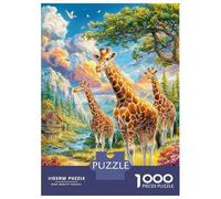 Animales de la Sabana Africana Puzzle 1000 Piezas para La Familia-Rompecabezas Difícil, Apto para Adultos Y Adolescentes A Partir De 14 Años 38x26cm/1000pcs