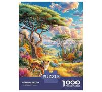 Animales de la Sabana Africana Puzzle 1000 Piezas para La Familia-Rompecabezas Difícil, Apto para Adultos Y Adolescentes A Partir De 14 Años 70x50cm/1000pcs