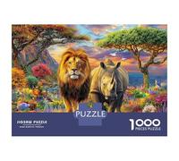 Animales de la Sabana Africana Puzzle 1000 Piezas para La Familia-Rompecabezas Difícil, Apto para Adultos Y Adolescentes A Partir De 14 Años 38x26cm/1000pcs