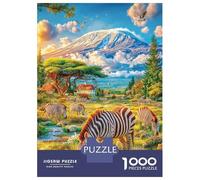 Animales de la Sabana Africana Puzzle 1000 Piezas para La Familia-Rompecabezas Difícil, Apto para Adultos Y Adolescentes A Partir De 14 Años 52x38cm/1000pcs