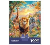 Animales de la Sabana Africana Puzzle 1000 Piezas para La Familia-Rompecabezas Difícil, Apto para Adultos Y Adolescentes A Partir De 14 Años 38x26cm/1000pcs