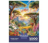 Animales de la Sabana Africana Puzzle 1000 Piezas para La Familia-Rompecabezas Difícil, Apto para Adultos Y Adolescentes A Partir De 14 Años 52x38cm/1000pcs