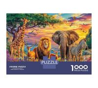 Animales de la Sabana Africana Puzzle 1000 Piezas para La Familia-Rompecabezas Difícil, Apto para Adultos Y Adolescentes A Partir De 14 Años 70x50cm/1000pcs