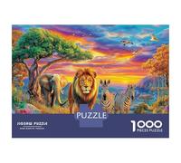 Animales de la Sabana Africana Puzzle 1000 Piezas para La Familia-Rompecabezas Difícil, Apto para Adultos Y Adolescentes A Partir De 14 Años 52x38cm/1000pcs