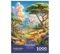 Animales de la Sabana Africana Puzzle 1000 Piezas para La Familia-Rompecabezas Difícil, Apto para Adultos Y Adolescentes A Partir De 14 Años 38x26cm/1000pcs