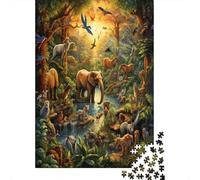 Animales de la Selva Rompecabezas De Madera 1000 Piezas, 1000 Piezas Puzzle para Adultos Rompecabezas para Adultos Obras De Arte Rompecabezas Juego Familiar 1000pcs (75x50cm)