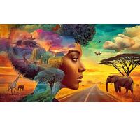 Animales de la Selva Rompecabezas Imposible,desafío para Adultos Entretenimiento Creativo 1000 Piezas Obra de Arte de Juego de para Adultos y Niños a Partir de 12 Años 38x52cm/1000pcs